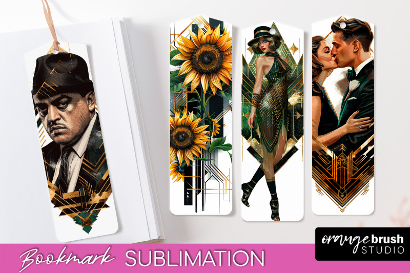 vintage-bookmark-sublimation-art-deco-style-bookmarks-png