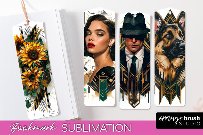 vintage-bookmark-sublimation-art-deco-style-bookmarks-png