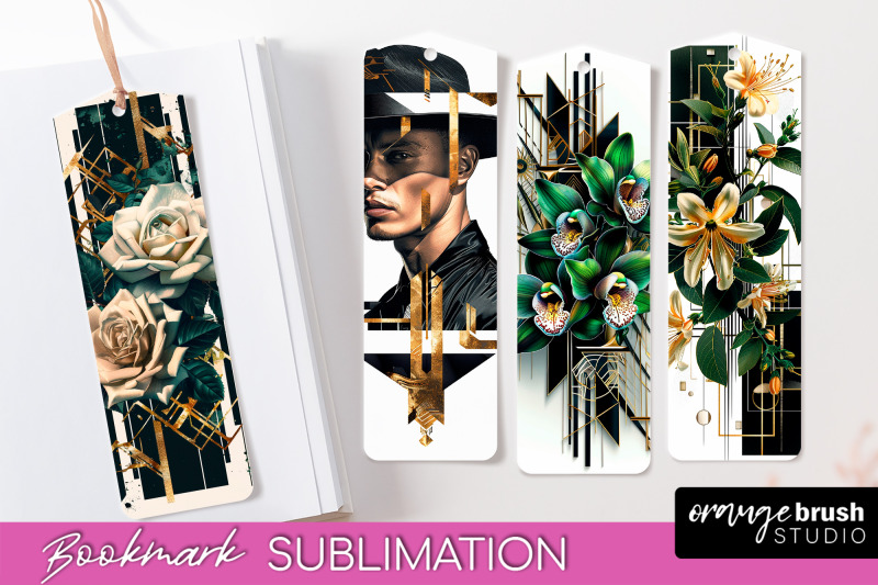 vintage-bookmark-sublimation-art-deco-style-bookmarks-png