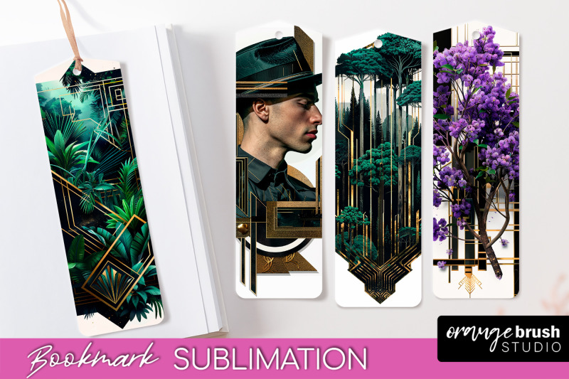 vintage-bookmark-sublimation-art-deco-style-bookmarks-png