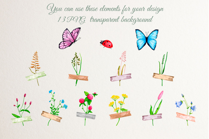 wildflowers-and-greenery-watercolor-clipart-png