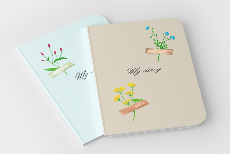 wildflowers-and-greenery-watercolor-clipart-png