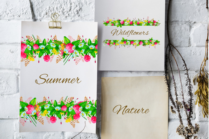 wildflowers-watercolor-frames-png