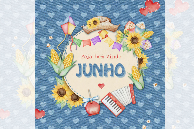 june-party-festa-junina-watercolor-seamless-pattern