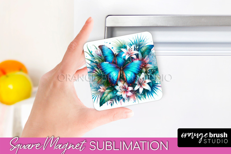 butterfly-magnet-sublimation-summer-flowers-magnet-design