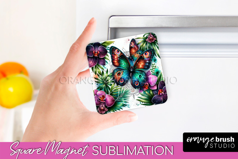 butterfly-magnet-sublimation-summer-flowers-magnet-design