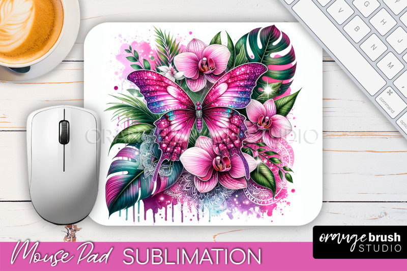 butterfly-mouse-pad-butterflies-and-flowers-sublimation