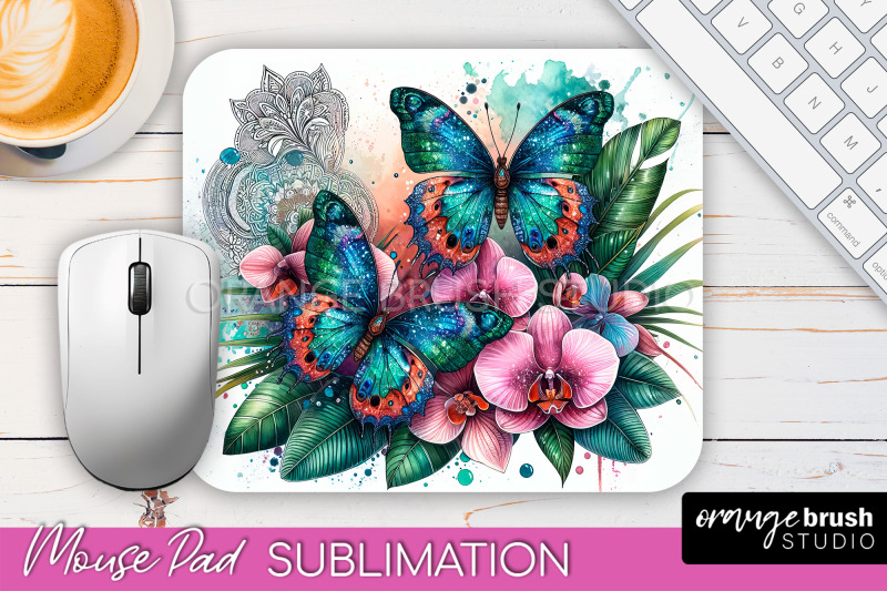 butterfly-mouse-pad-butterflies-and-flowers-sublimation