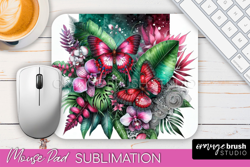 butterfly-mouse-pad-butterflies-and-flowers-sublimation