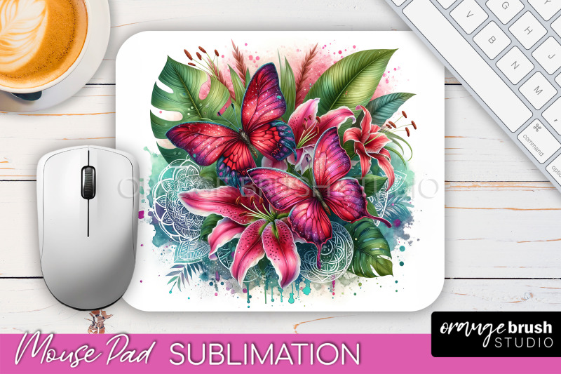 butterfly-mouse-pad-butterflies-and-flowers-sublimation