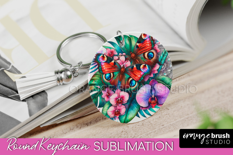 butterfly-keychain-butterflies-and-flowers-sublimation