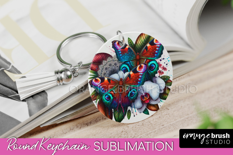 butterfly-keychain-butterflies-and-flowers-sublimation