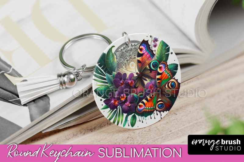 butterfly-keychain-butterflies-and-flowers-sublimation