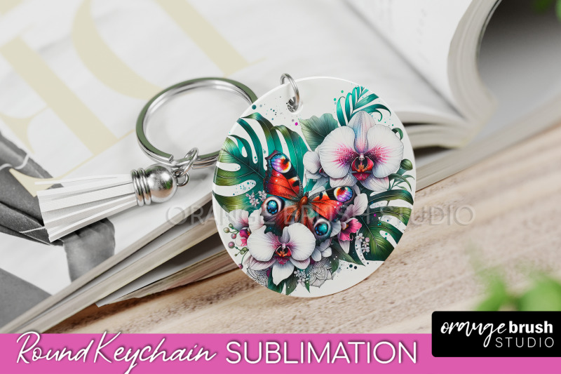 butterfly-keychain-butterflies-and-flowers-sublimation