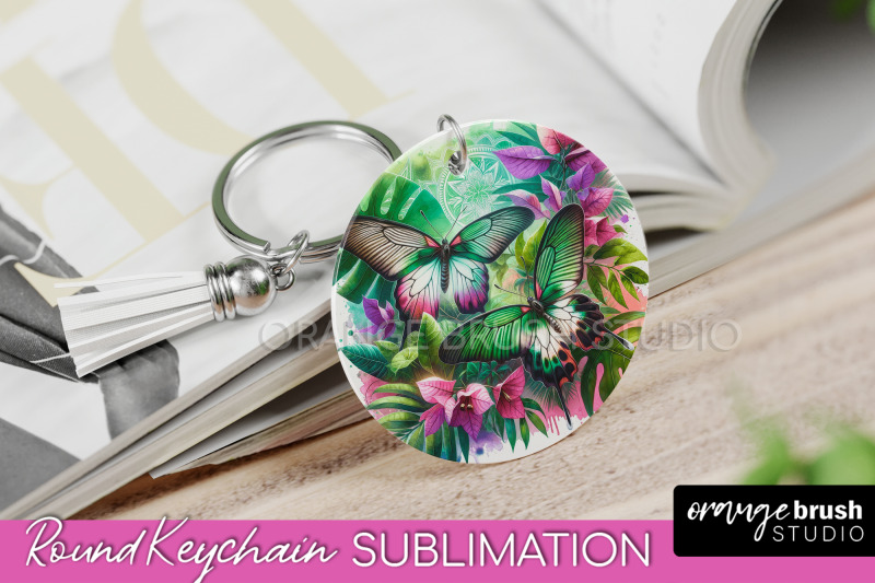 butterfly-keychain-butterflies-and-flowers-sublimation