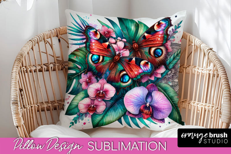 butterfly-pillow-cover-flowers-pillow-sublimation