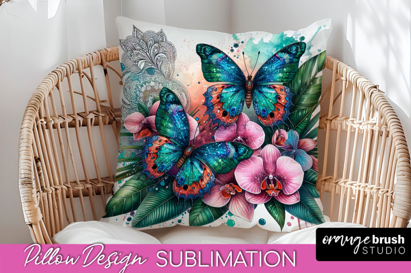 butterfly-pillow-cover-flowers-pillow-sublimation