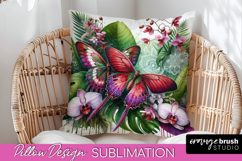 butterfly-pillow-cover-flowers-pillow-sublimation