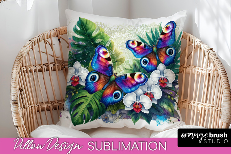 butterfly-pillow-cover-flowers-pillow-sublimation