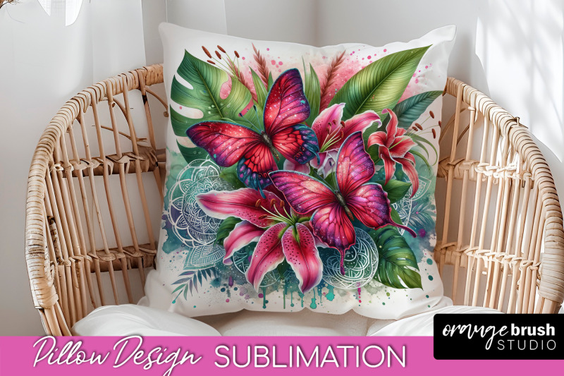 butterfly-pillow-cover-flowers-pillow-sublimation