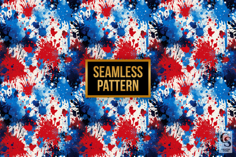 patriotic-red-blue-splatter-seamless-patterns