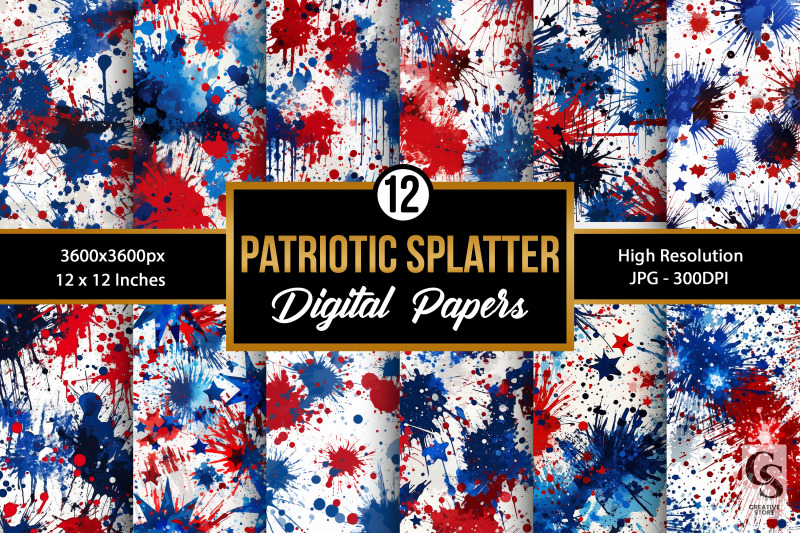 patriotic-red-blue-splatter-seamless-patterns