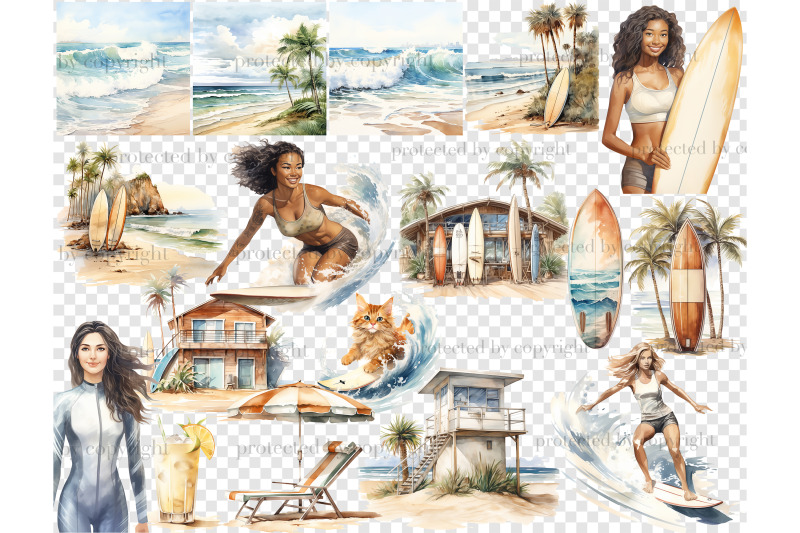 surf-clipart-surfboard-png-bundle