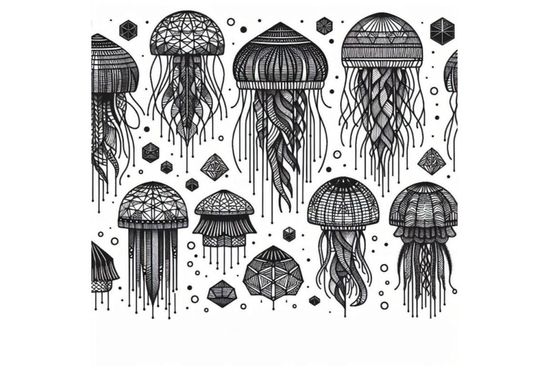 hand-drawn-vector-jellyfish-sea-marine-animal