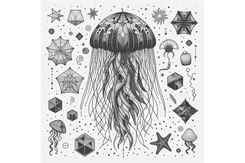 hand-drawn-vector-jellyfish-sea-marine-animal