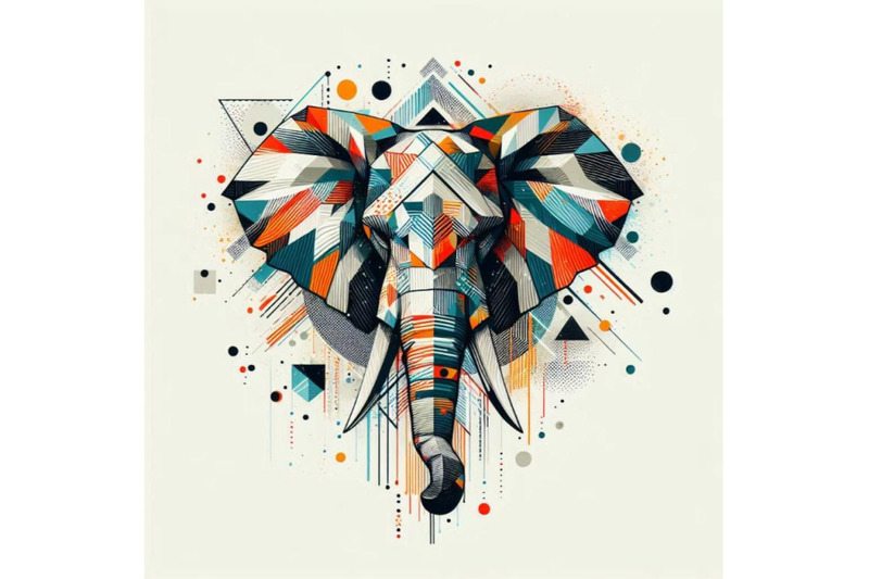 abstract-splash-art-poster-of-elephant-head