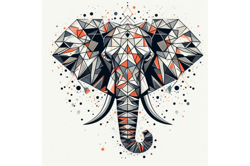 abstract-splash-art-poster-of-elephant-head