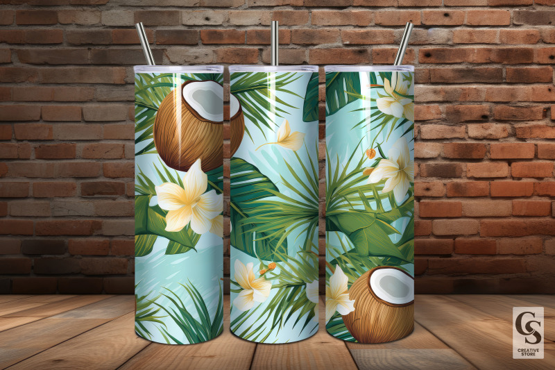 summer-coconut-garden-seamless-patterns