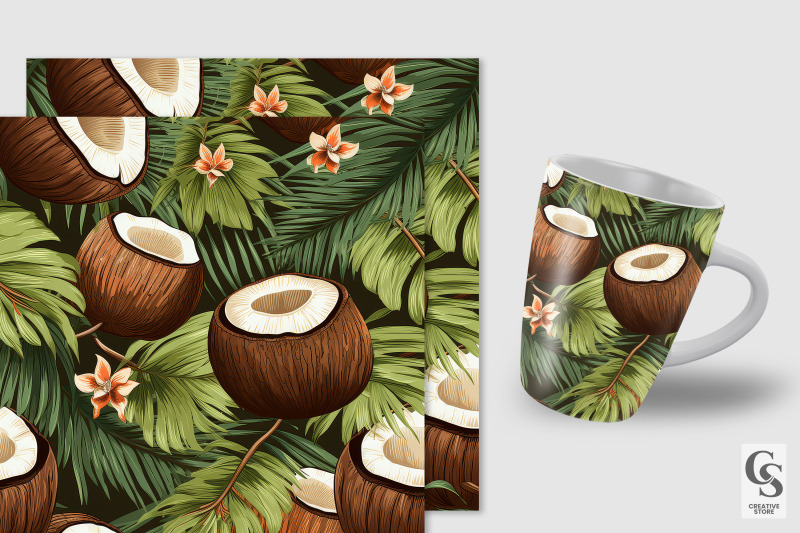 summer-coconut-garden-seamless-patterns