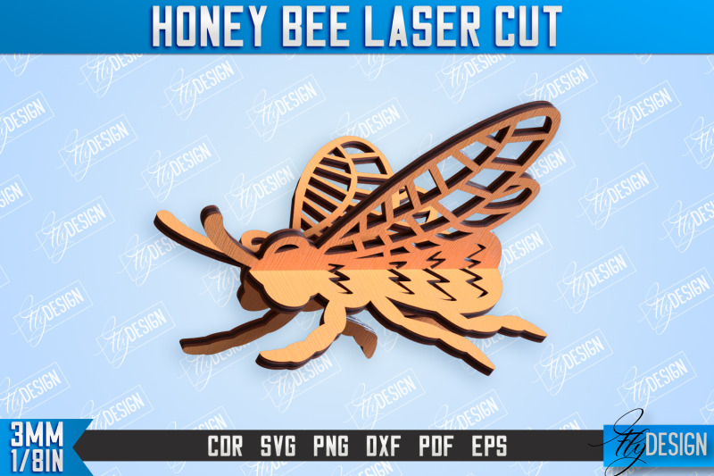 honey-bee-laser-cut-bundle-summer-design-decorative-bee-cnc-file