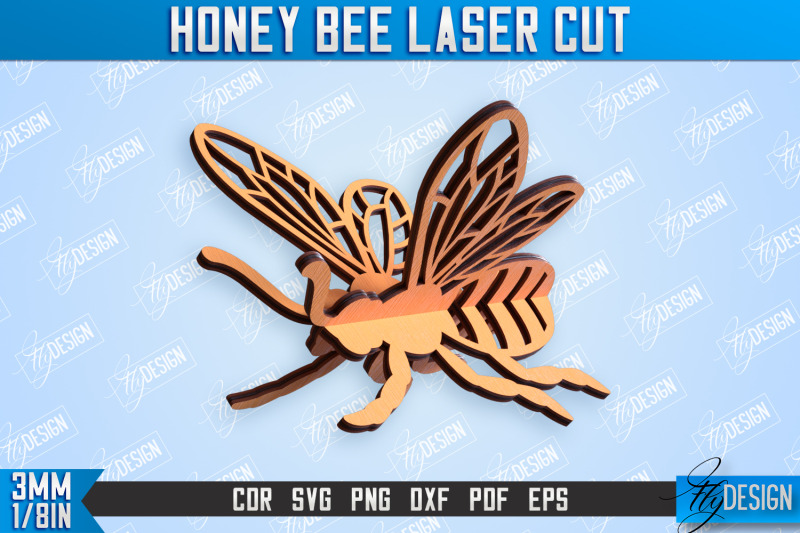 honey-bee-laser-cut-bundle-summer-design-decorative-bee-cnc-file