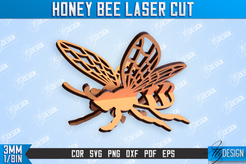 honey-bee-laser-cut-bundle-summer-design-decorative-bee-cnc-file