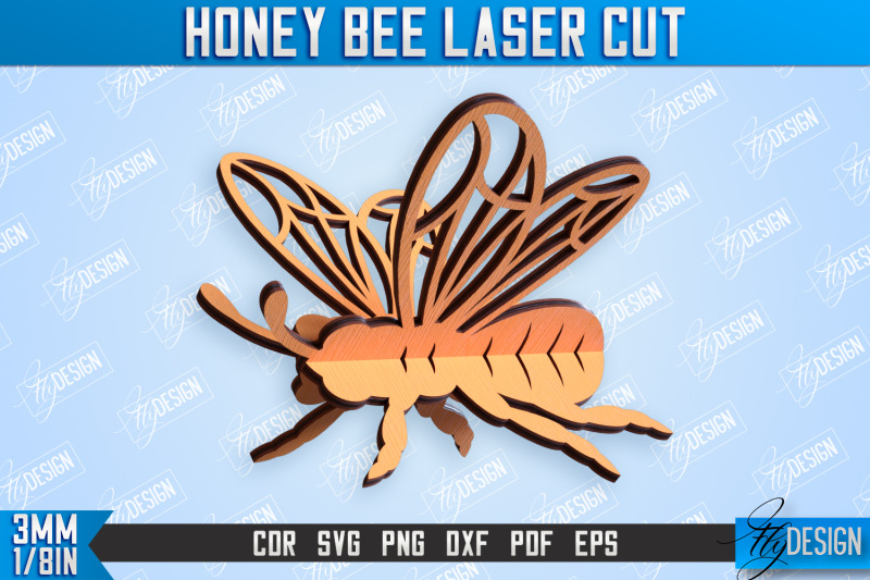 honey-bee-laser-cut-bundle-summer-design-decorative-bee-cnc-file