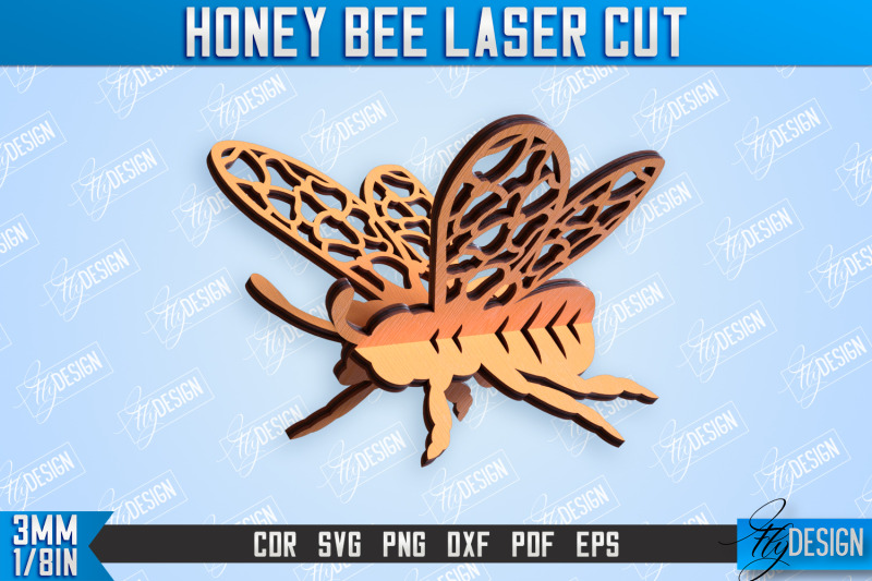 honey-bee-laser-cut-bundle-summer-design-decorative-bee-cnc-file