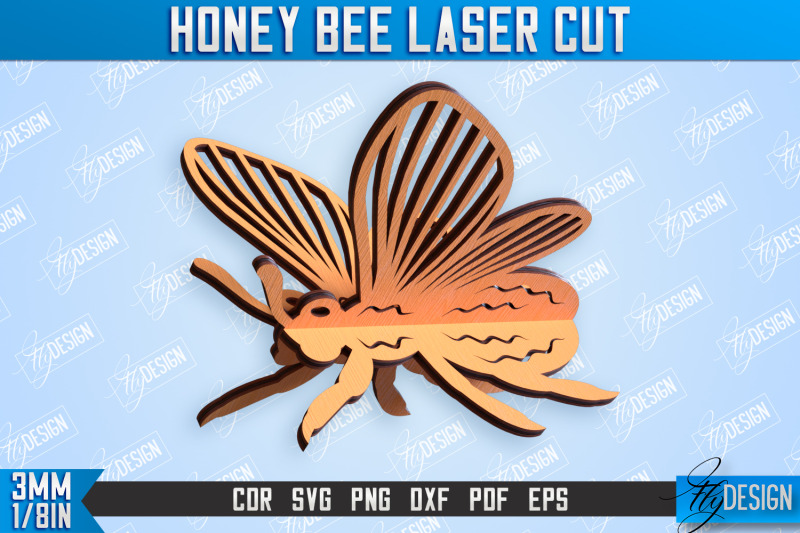 honey-bee-laser-cut-bundle-summer-design-decorative-bee-cnc-file