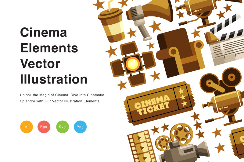 cinema-elements-vector-illustration