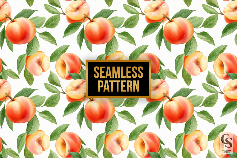 watercolor-peaches-seamless-patterns