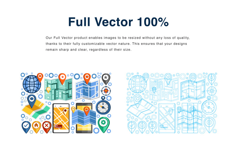 map-location-elements-vector-illustration