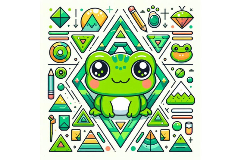 cute-green-frog-character