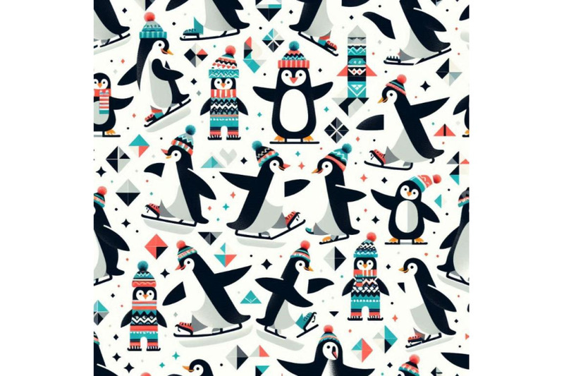 penguins-ice-skating