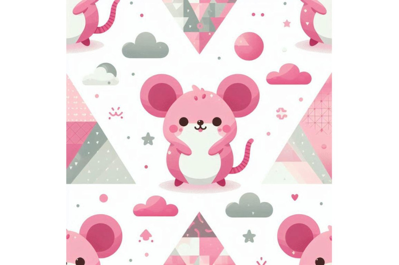 cartoon-pink-little-mouse