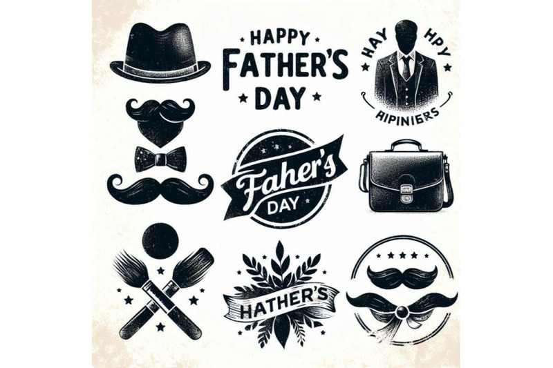 happy-father-s-day-design-collection-set-of-blac