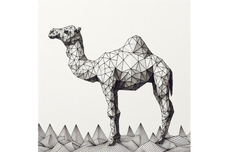 camel-white-paper-polygonal