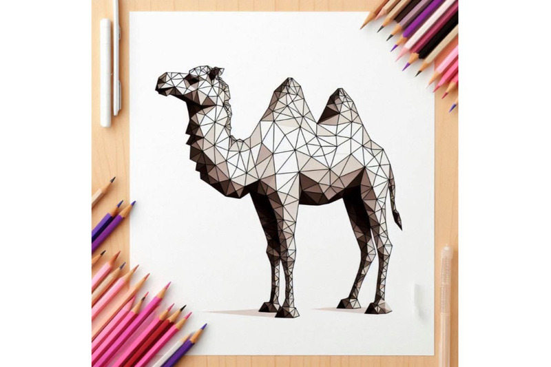 camel-white-paper-polygonal