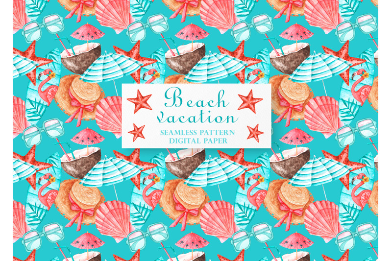 beach-vacation-watercolor-seamless-pattern-sea-ocean-summer-travel