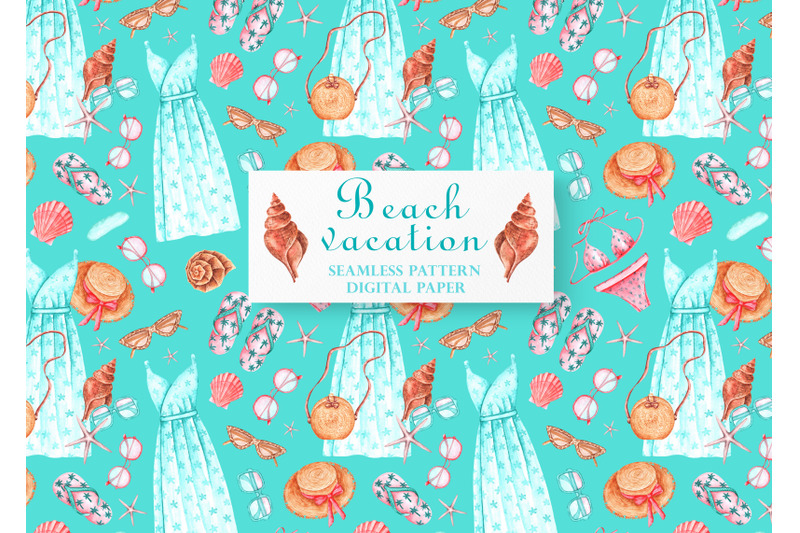 beachwear-watercolor-seamless-pattern-sea-voyage-summer-vacation